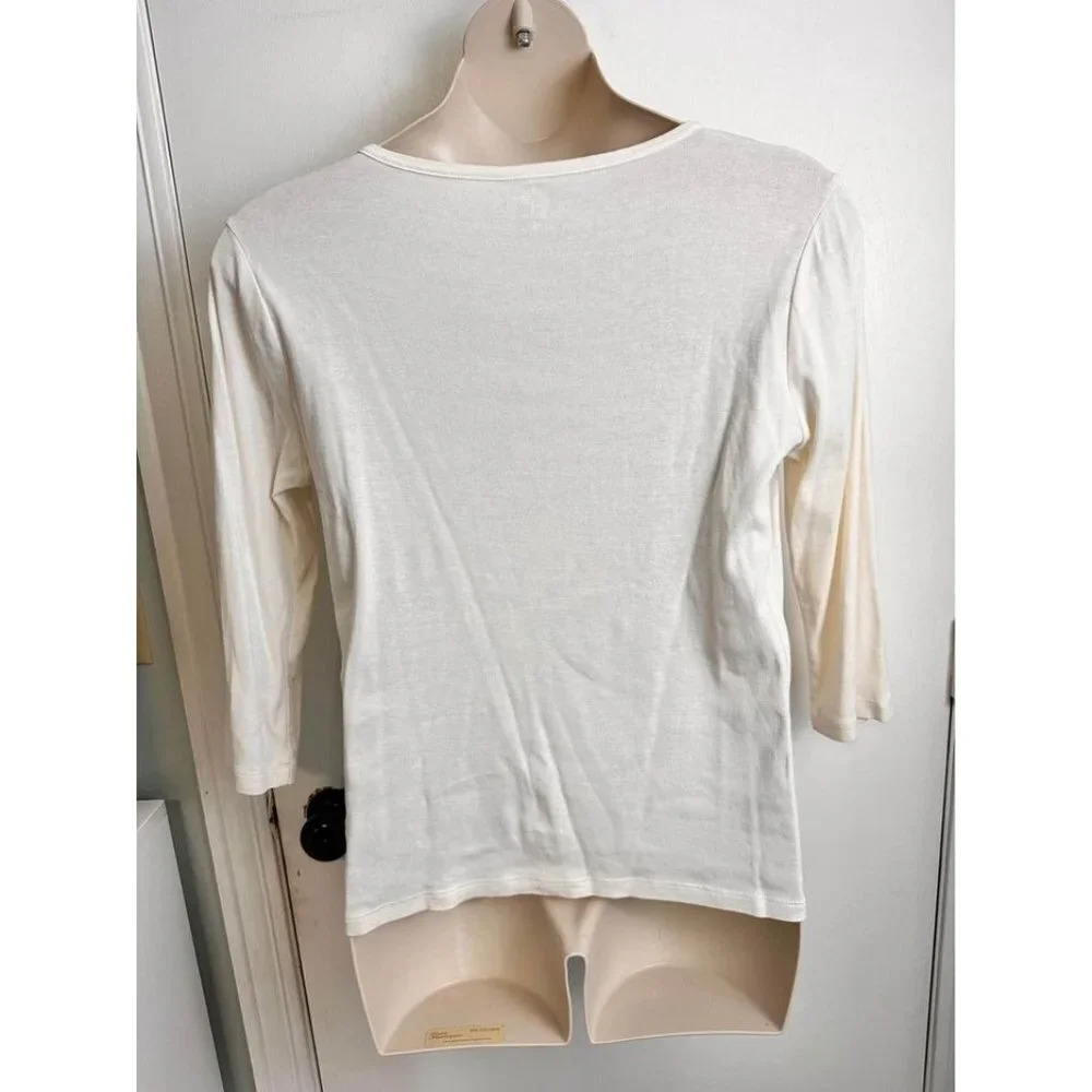 Anne Klein women's tops with key hole in White size XL #0761 - Picture 5 of 8